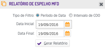 Relatório de Espelho MFD