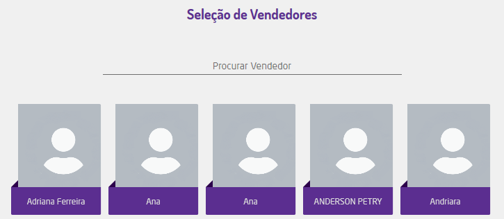 Seleção de Vendedor
