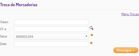 Troca CF-e
