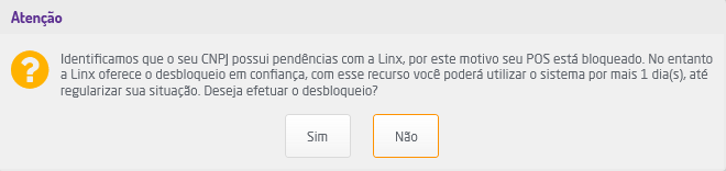 Desbloqueio por Confiança