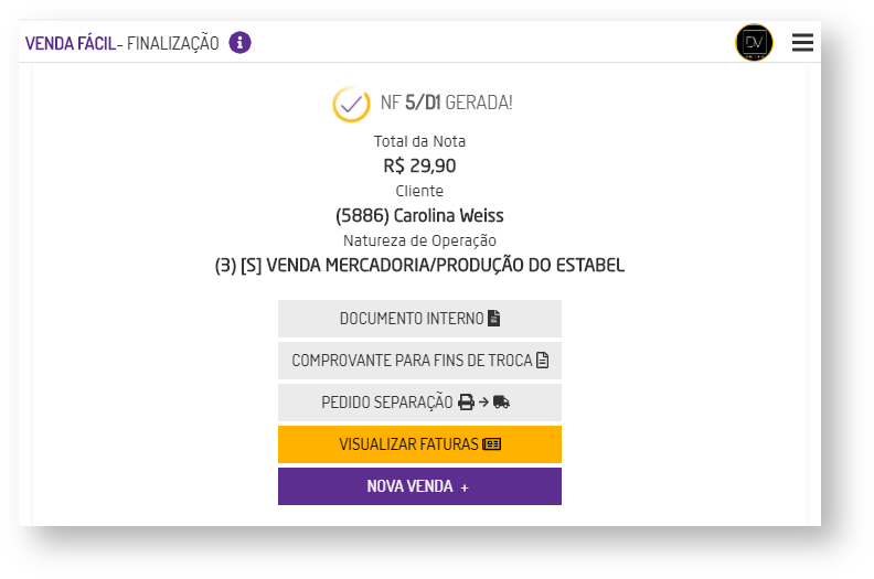 Shopping - Linx Microvix > Geração da Nota Fiscal - Venda Fácil > image2020-11-18_13-53-43.png