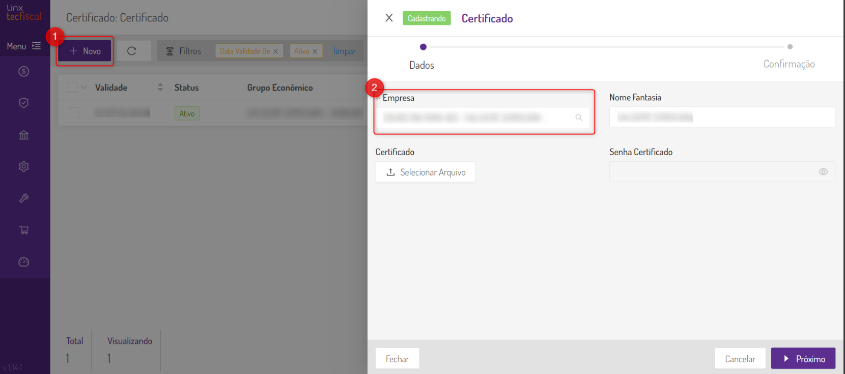 Shopping - Linx Microvix > TecFiscal - Certificado Digital - Como atualizar o Certificado Digital > 2023-09-04_14h34_14.png