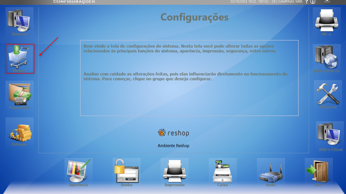 Linxpos manager vendas como alterar o tipo de venda padr o