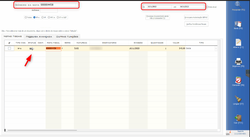 Shopping - Linx > LinxPOS Manager - NF-e - Notas pendentes de reprocessamento com STATUS_NFE = 1 > image-2023-11-16_16-7-11.png