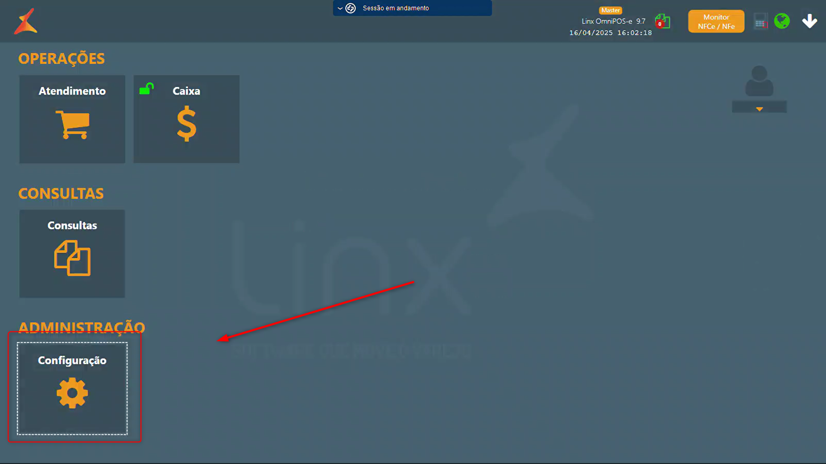 Shopping - Linx UX > Linx OmniPOSe - Configuração - Como ativar o QR Linx em um novo terminal? > image-2025-4-16_16-13-13.png