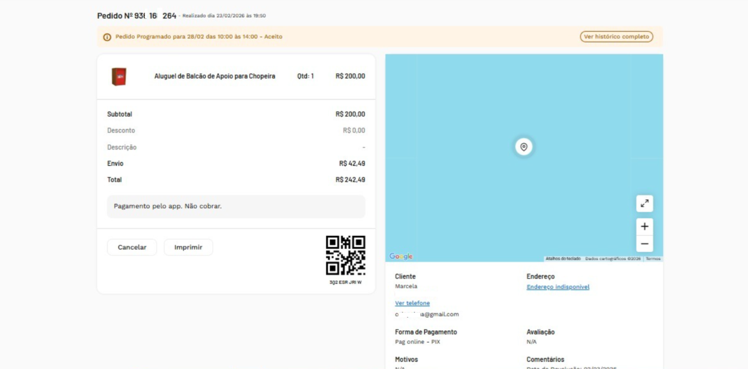 Pedido no Zé Delivery