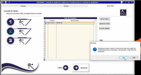 Fig 2 - Seleção de Produtos