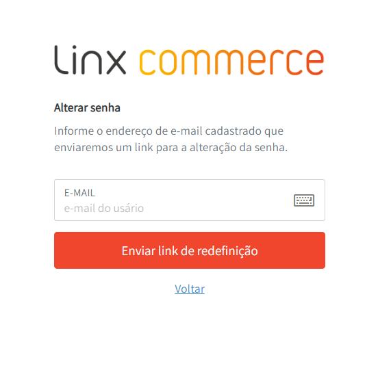 Redefinição de Senha de Usuários - Digital - Commerce - Linx Share